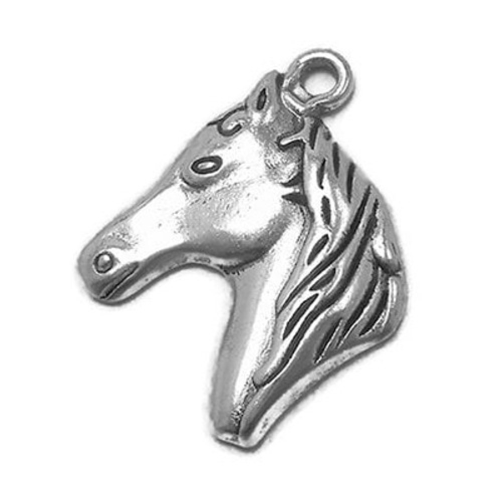 4pcs Horse Charms Silver‎ Tone equestrian horse head